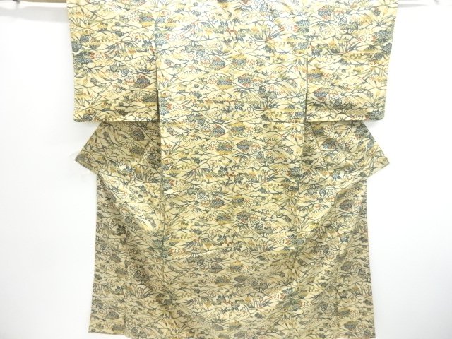 JAPANESE KIMONO / JODAI TSUMUGI / FLORAL PLANTS